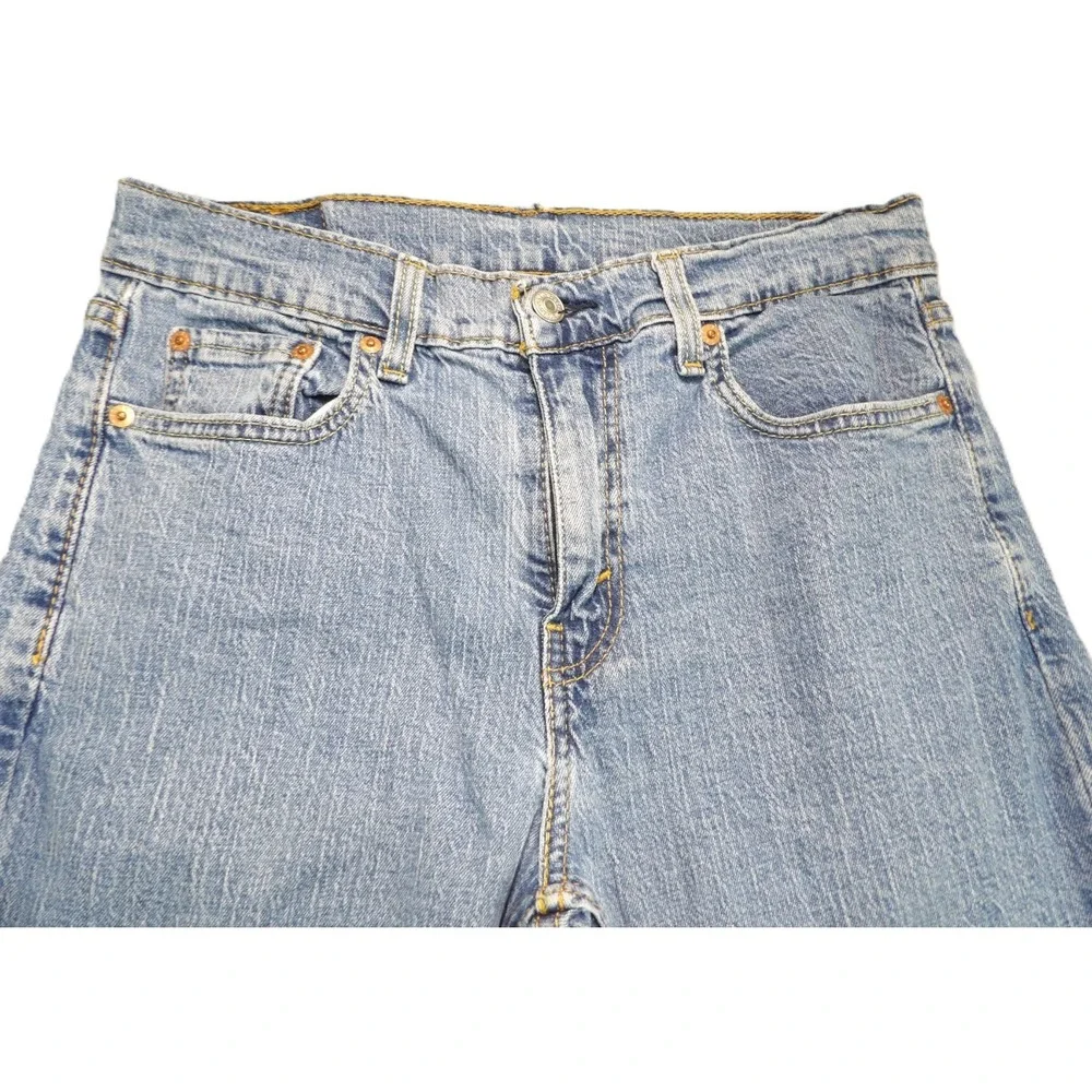 Levis 527 Slim Bootcut Jeans Men 30x30 Blue Denim Light Wash Red Tab Casual Work